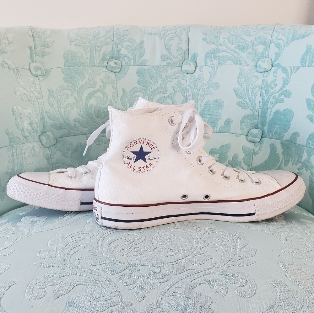 White Converse High Top Chucks